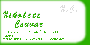 nikolett csuvar business card